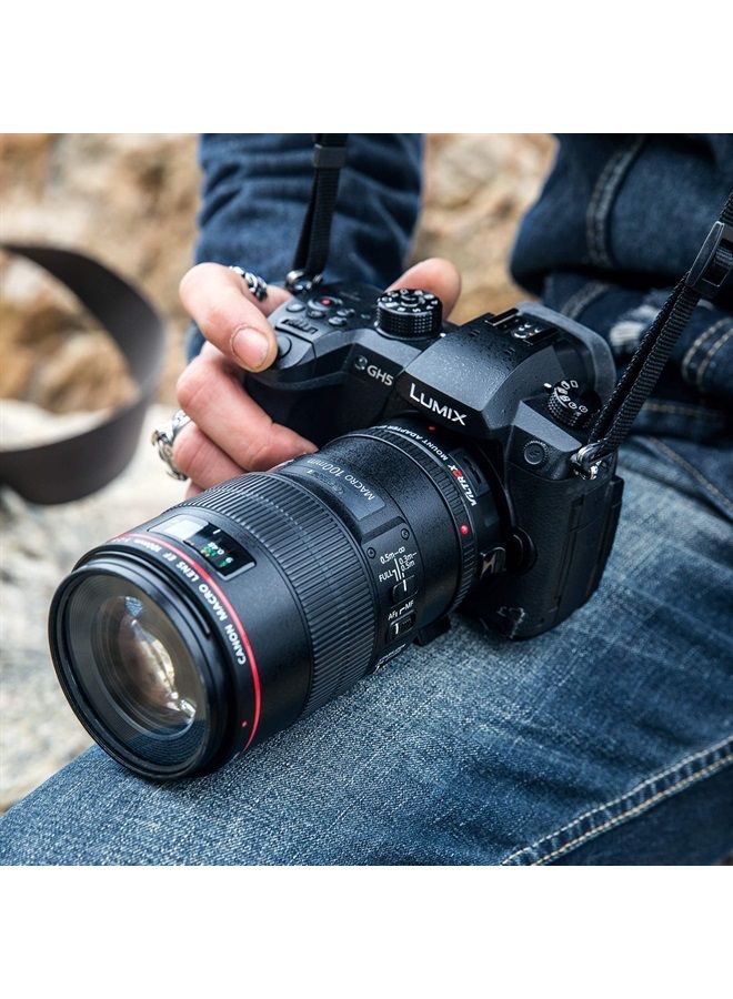 EF-M2II 0.71x Speed Booster, EF to Micro 4/3 Focal Reducer Booster Adapter Auto-Focus for GH6 GH5M2 BMPCC 4K GH4 GH5 G100 G95 G85 OM-1 EM-1 E-M1X E-M1 iii E-M5 iii E-M10 iv E-M10 iii