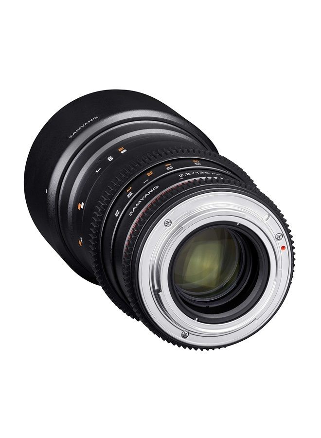 SYDS135M-N VDSLR II 135 mm f/2.2-22 Telephoto-Prime Lens for Nikon F Mount Digital SLR Cameras