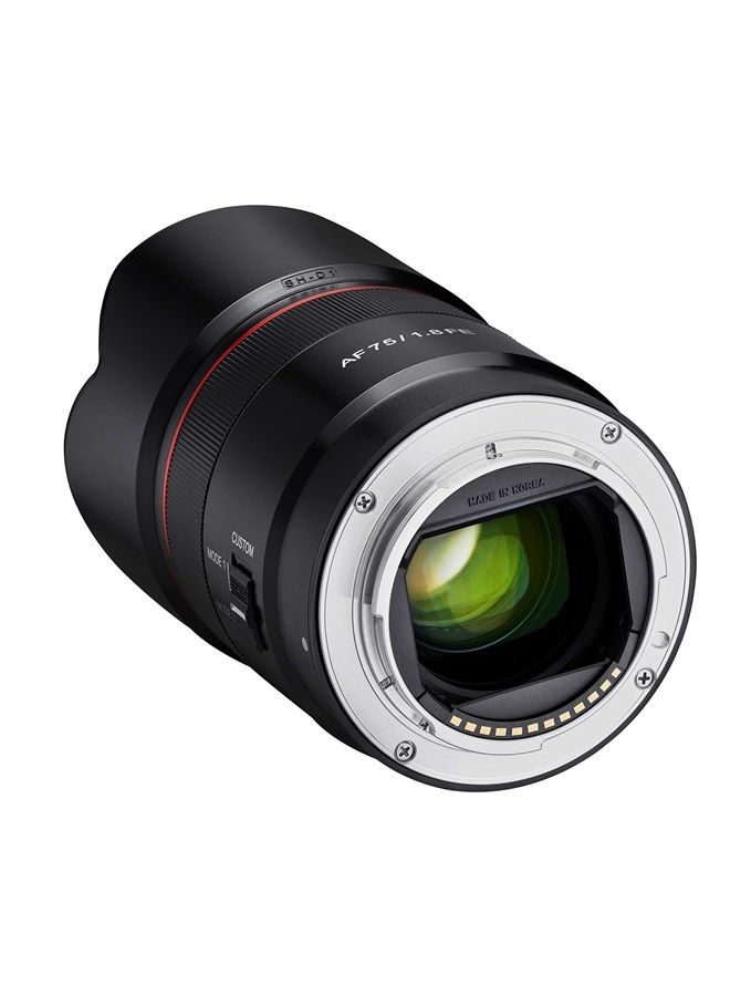 AF 75mm F1.8 Compact Auto Focus Telephoto Lens for Sony FE Mount, Black (IO75AF-E)