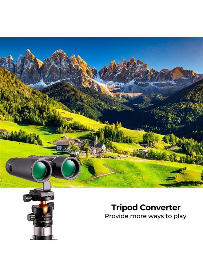 10x42 Compact Binoculars for Kids and Adults, IP66 Waterproof with Tripod Converter, BAK4 Prism, FMC Lens, Cleaning Cloth for Bird Watching Hunting Travel Camping Stargazing