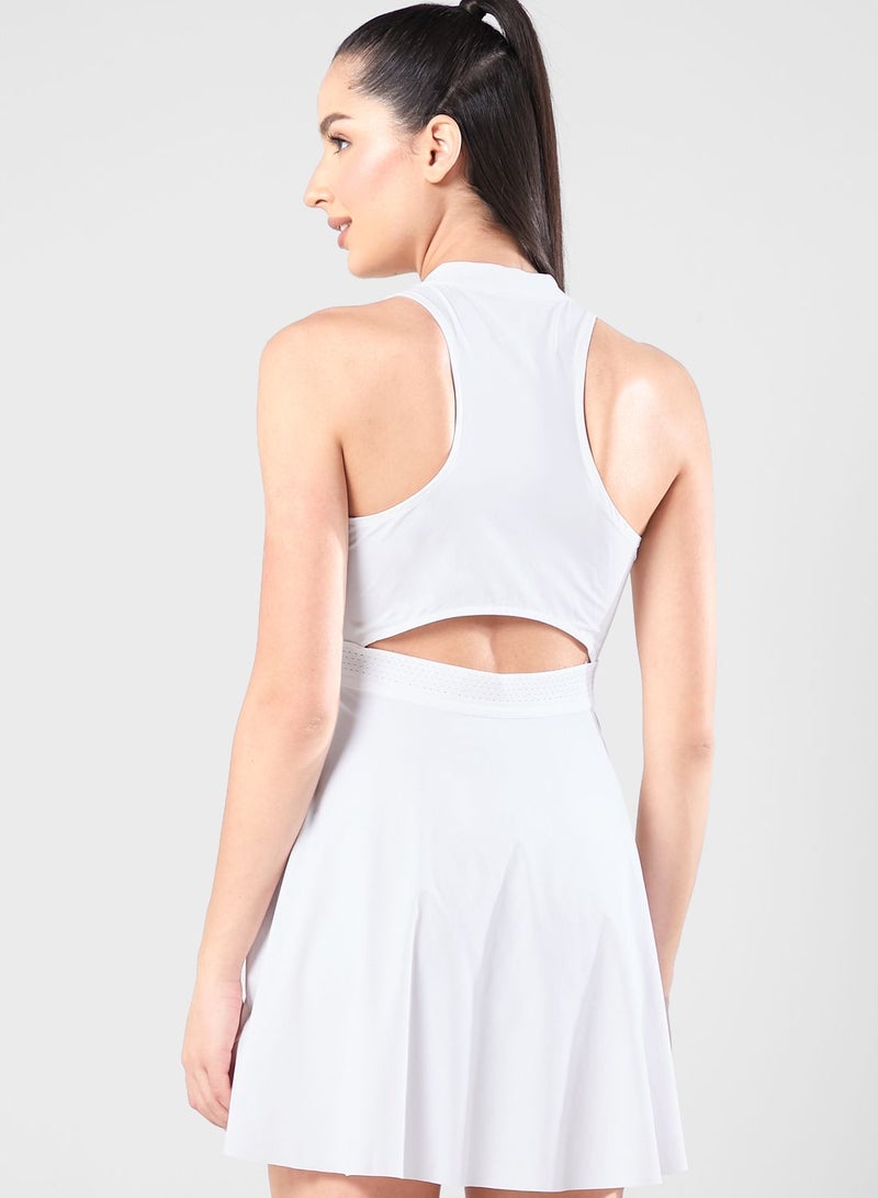 Sleeveless White Dress