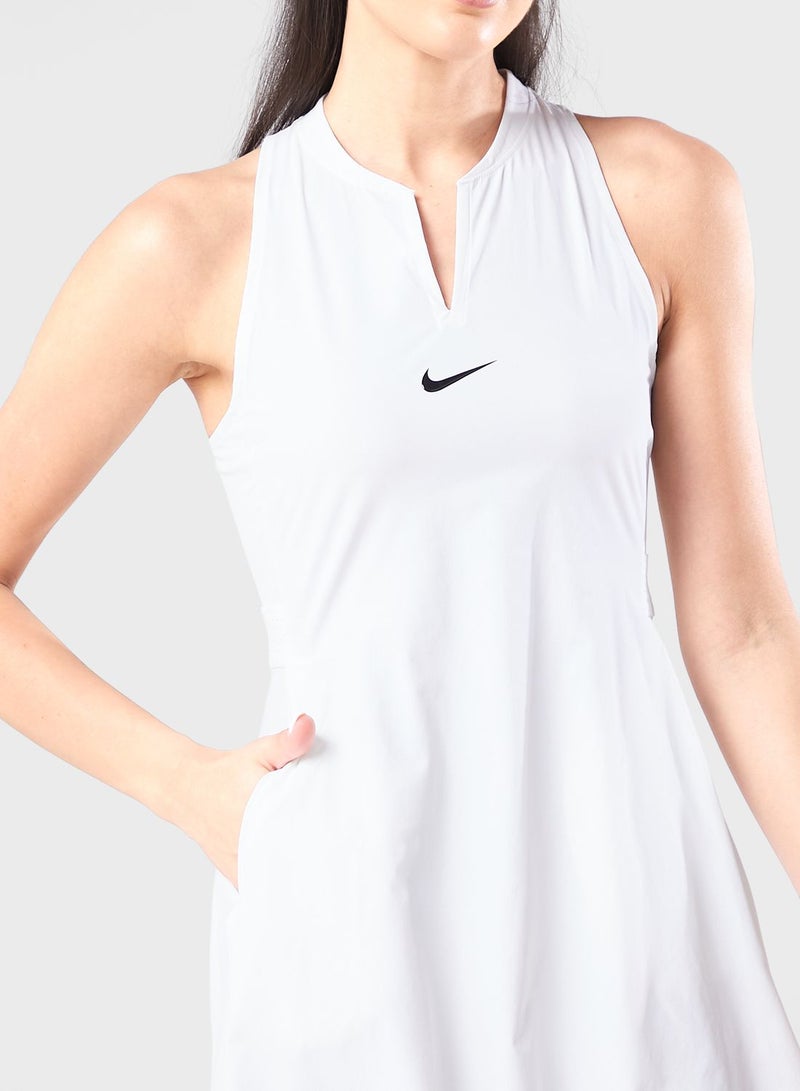 Sleeveless White Dress