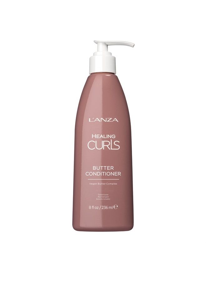 Healing Curls Butter Conditioner - Curly Hair Product for Moisturising and Detangling Velvety Curls with Anti-Humidity Moisturisers, with Sulphate Free, Paraben Free Formula (8 Fl Oz)