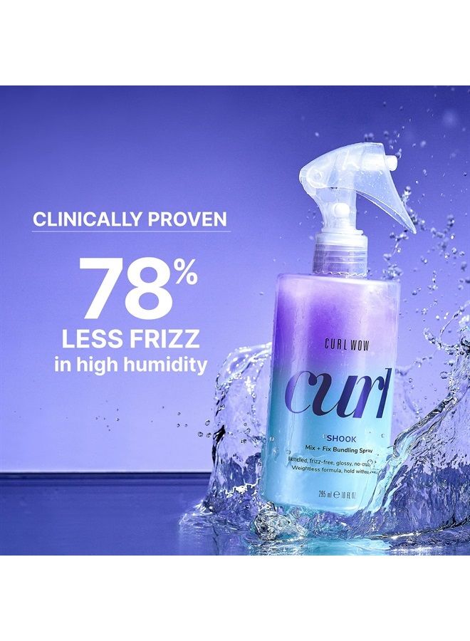 Curl Wow Shook Mix + Fix Bundling Spray – With Naked Technology; Shake-to-activate spray combines powerful hydrators + crunch-free polymers for perfectly defined, glossy, frizz-free curls