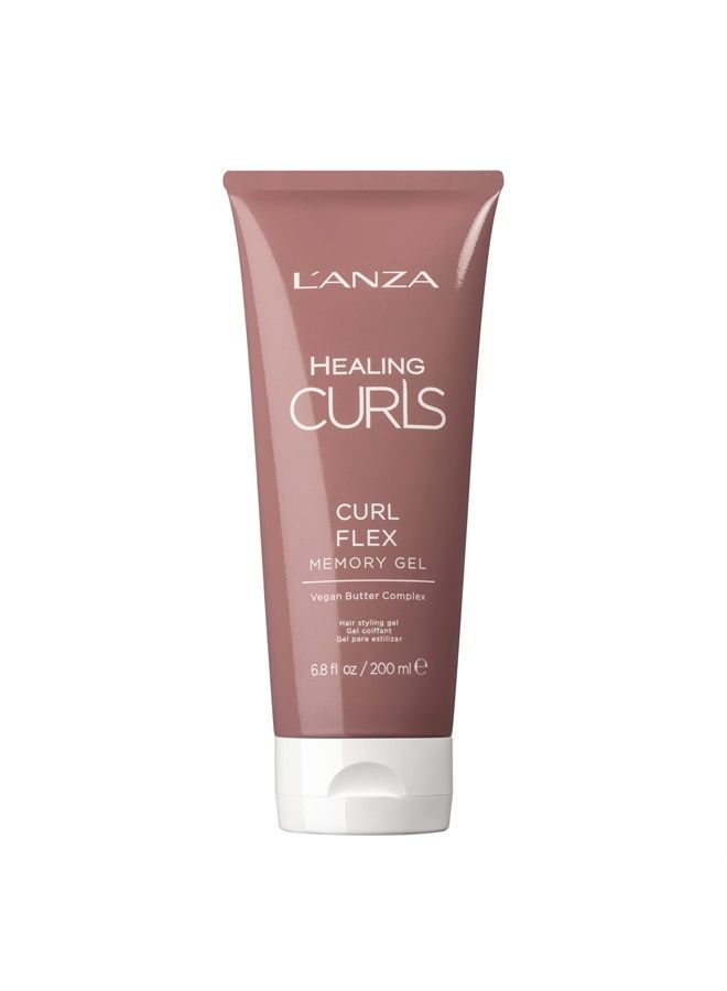 Healing Curls Curl Flex Memory Gel - Curl Gel for Curly Hair - Creates Strong, Long-Lasting and Touchable Hold with Sulphate Free, Paraben Free Formula (6.8 Fl Oz)