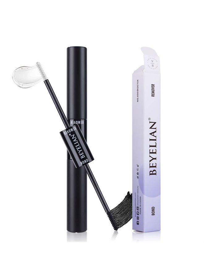 Lash Bond and Remover, Cluster Lash Glue & Remover for Individual Lashes, Waterproof Mascara Wand Comfortable Lash Adhesive Super Strong Hold 48 Hours, Fast Removal Remover with No Residue