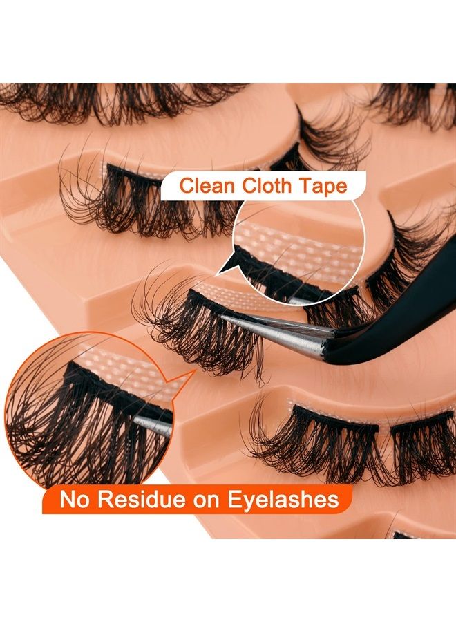 Natural Cluster Lashes D Curl Eyelash Extensions Wispy Individual Lashes Strips False Eyelashes DIY Lash Extensions Multipack by Eefofnn