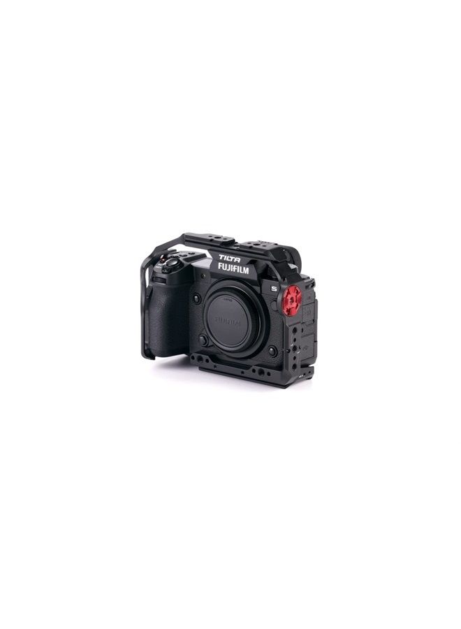 Full Camera Cage Compatible with/for Fujifilm X-H2S, Custom Designed, Mount Accessories via NATO Rail, Rosette, Cold Shoe, and 1/4