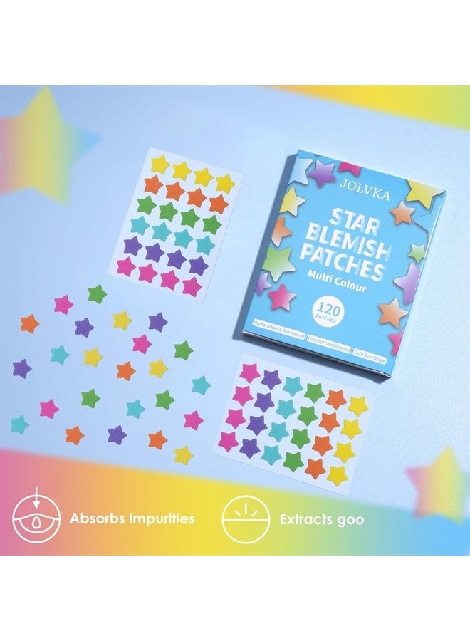 Star Pimple Patch-Spot Cover - Hydrocolloid Acne Pimple Patches (120 Patches) - Star Shape Blemish Patches- Cute Zit Patches for Face Sticker Skincare