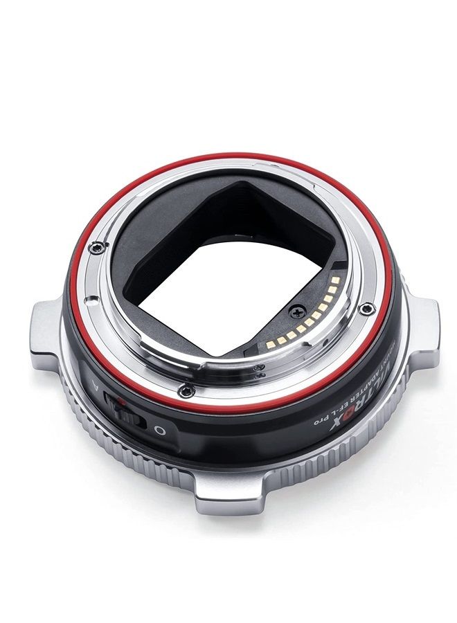 EF-L Pro Auto Focus Lens Mount Adapter with Security Lock Compatible with Canon EF/EF-S Lens to L Mount Camera Leica SL2/Lumix S1 S1H S5/Sigma fp L,Idea for Large Lens