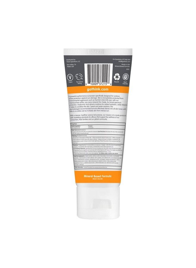 Spf 50 Clear Zinc Active Face Safe Natural Mineral Sunscreen For All Skin Tones Water Resistant Facial Sun Protection Vegan Sun Lotion 2 Fl Oz