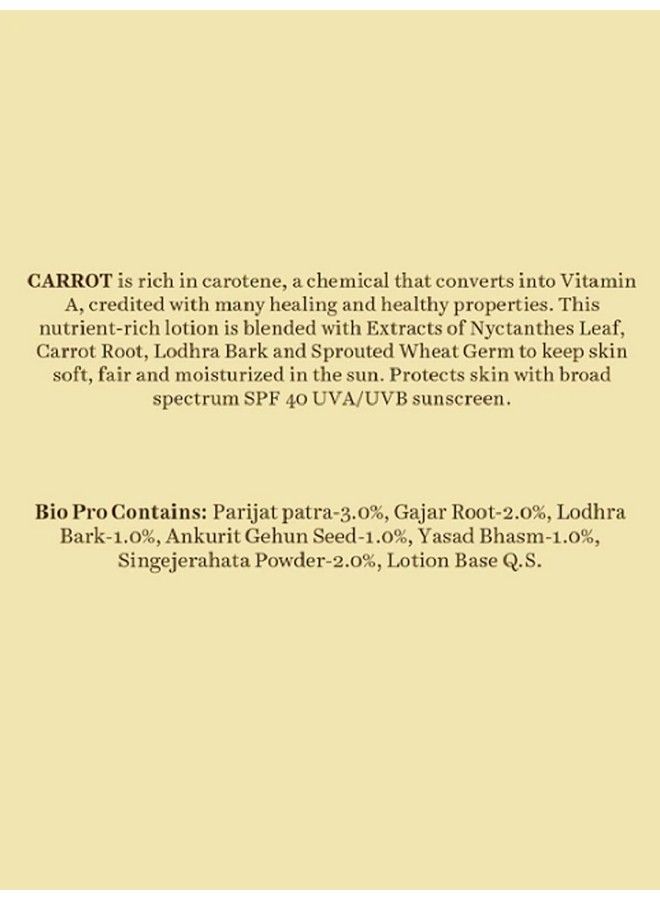 Bio Carrot 40+ Spf Uva/Uvb Sunscreen Ultra Soothing Face Cream 50G (Pack Of 2) (Pack Of 2)