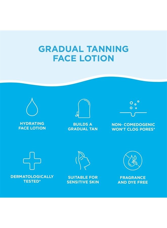 Gradual Tanning Face Lotion | Enriched with Shea Butter, Develops to a Gradual Tan for Nourished, Glowing Skin | 150 mL, 5.07 Fl. Oz.