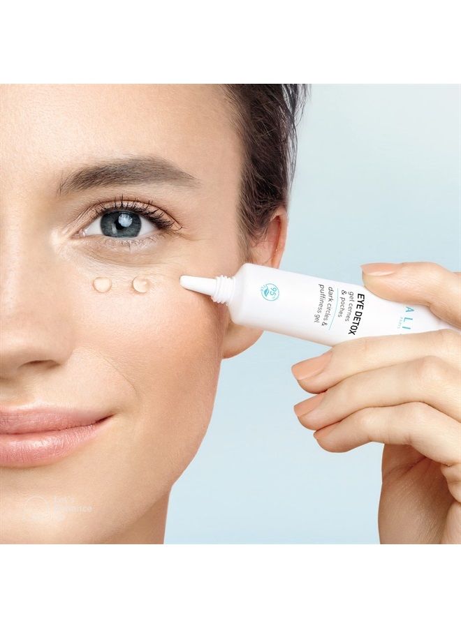 Eye Detox Gel - Dark Circles & Puffiness Gel, Quick-Absorbing Eye Care, New Caffeinated Blend, Depuffing, Brightening, Instantly Awakened Eye Contour, Anti-Dark Circles 0.33 Oz