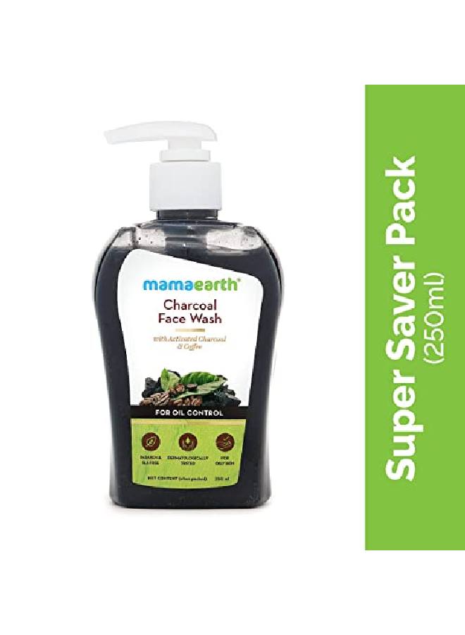 Charcoal Face Wash with Activated Charcoal & Coffee for Oil Control (250)