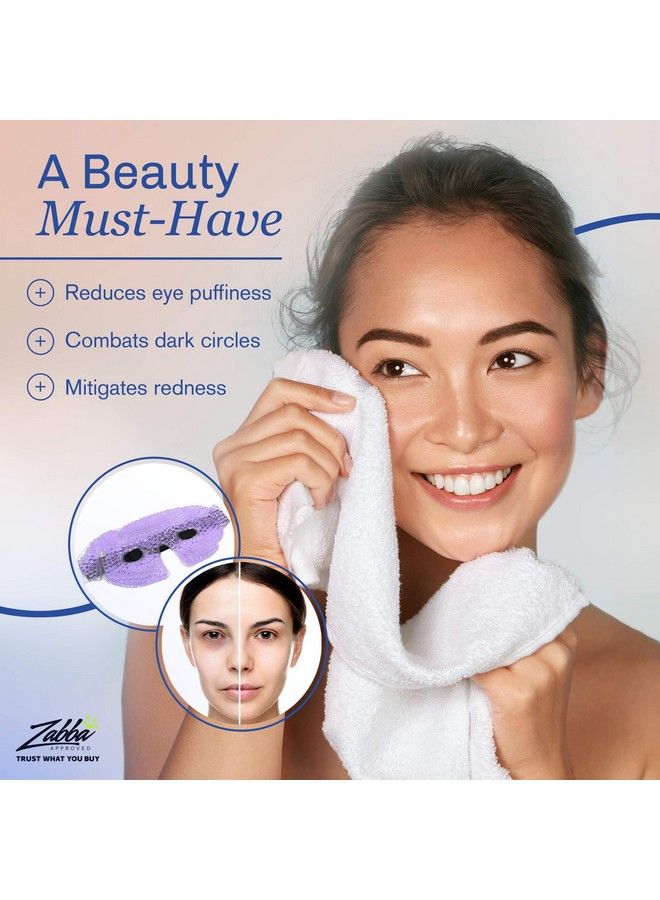 Perfecore Eye Mask Get Rid Of Puffy Eyes Migraine Relief Sleeping Travel Therapeutic Hot Cold Compress Pack With Cover Gel Beads Spa Therapy Wrap For Sinus Pressure Face Puffiness Headaches Purple