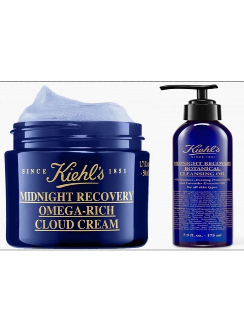 Midnight Recovery Omega Rich Cloud Cream 50ml and Botanical Cleansing Oil 175ml