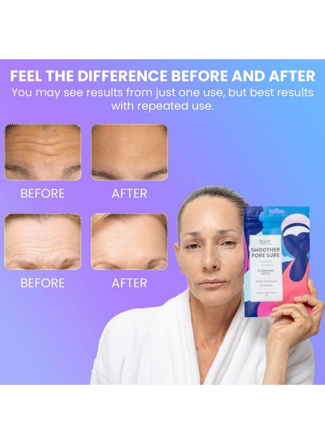 Forehead Silicone Antiwrinkle Patch Reusable 20 Times Hydrating Smoothing Forehead Patches Antiaging Face Patches Overnight Silicone Patches Skin Care Products Dermatologist Tested