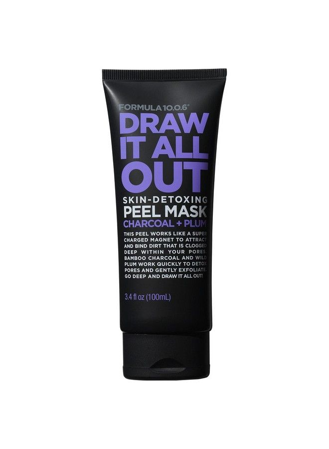 Draw It All Out Skindetoxing Charcoal Peel Mask Unscented Vegan Parabenfree Sulfatefree & Crueltyfree 3.4 Fl Oz