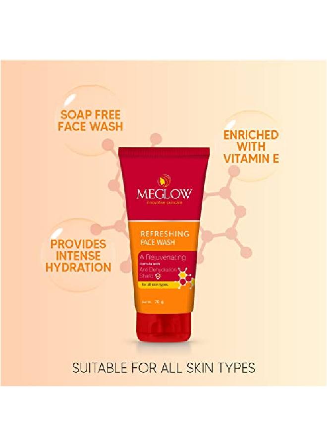 Skincare Combo Pack of 3 Refreshing Facewash(70g) || Apricot Scrub(70g) With l Apricot Extracts || Aloevera gel(125g) Enriched with Aloevera and Cucumber || For Smooth and Nourished Skin