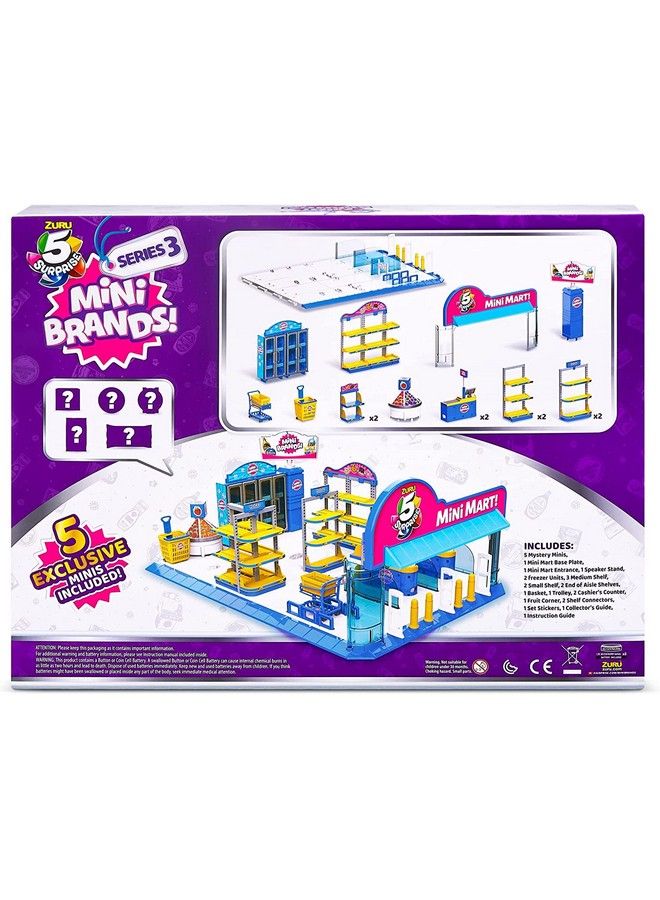 Mini Brands Mini Mart Playset Series 3 By Zuru With 5 Exclusive Mystery Mini Brands Store And Display Your Mini Collectibles Collection!