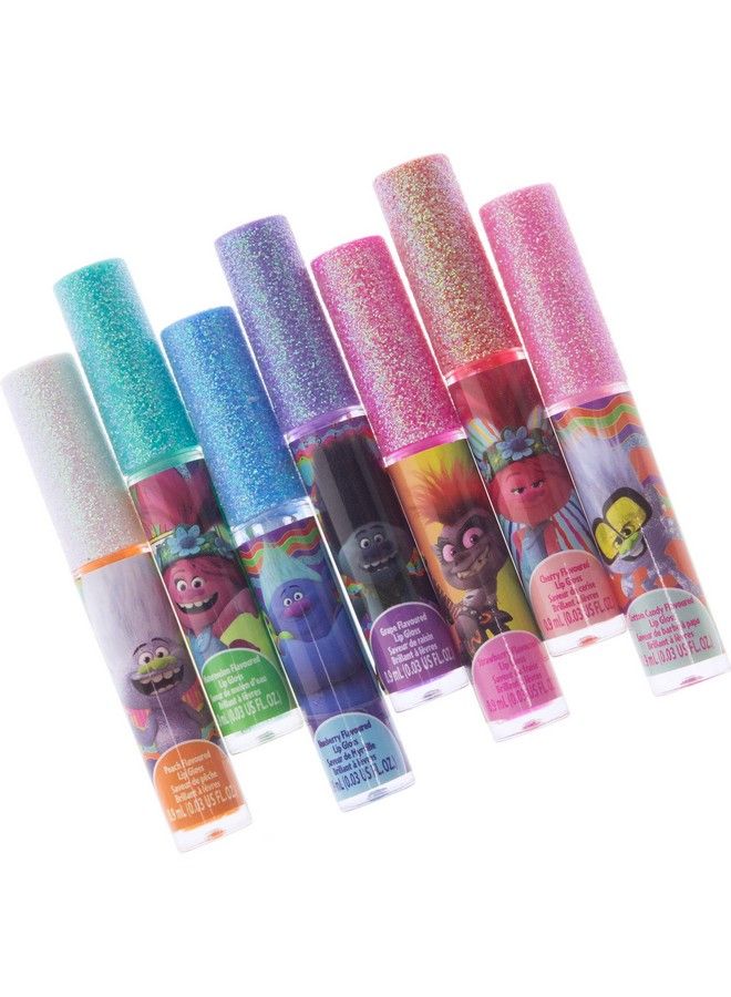 Trolls World Tour Super Sparkly 7 Pieces Party Favor Lip Gloss Makeup Set For Girls Kids Toddlers Perfect For Parties Sleepovers Makeovers Birthday Gift For Girls Above 3 Yrs (7 Ct)