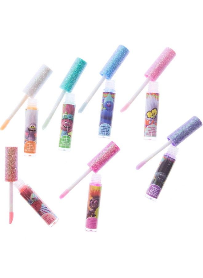 Trolls World Tour Super Sparkly 7 Pieces Party Favor Lip Gloss Makeup Set For Girls Kids Toddlers Perfect For Parties Sleepovers Makeovers Birthday Gift For Girls Above 3 Yrs (7 Ct)