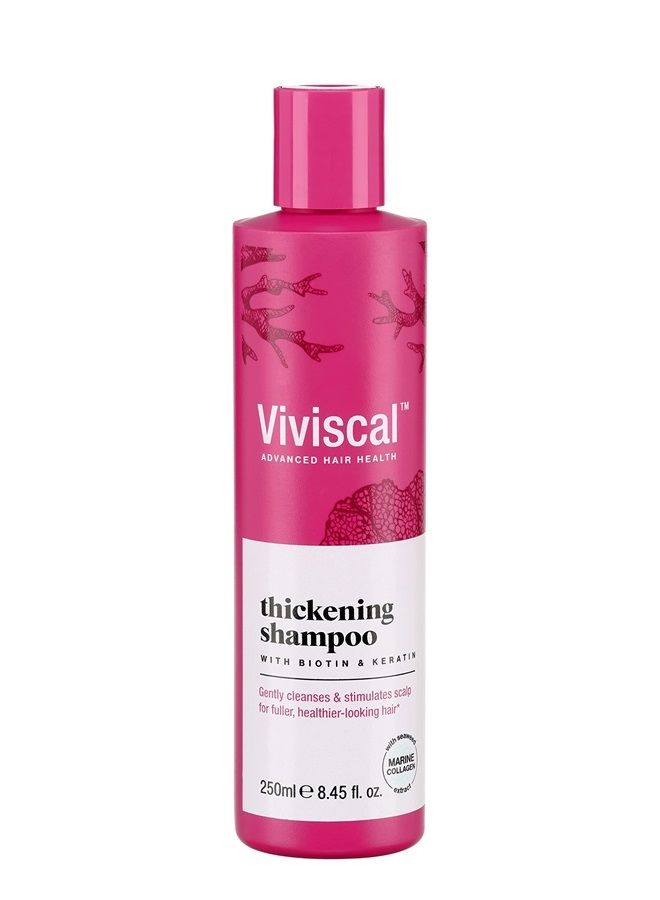 Thickening Shampoo, Formulated With Biotin And Keratin, Fortified With Marine Collagen And Seaweed Extract, Strengthens And Reduces Breakage, Healthier Looking Hair 250ml (8.45 fl. oz.)