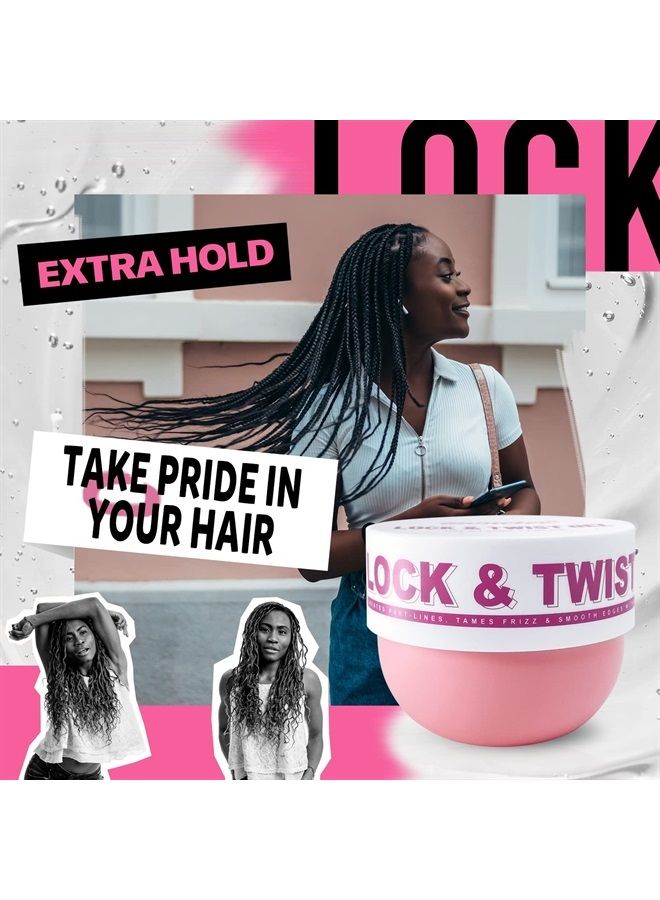 Twist and Lock Gel, Braid Gel for Afro Hair, Braid Gel Extreme Hold Gel for Men and Women, Lock Gel with Brush. 200g/7.05Oz