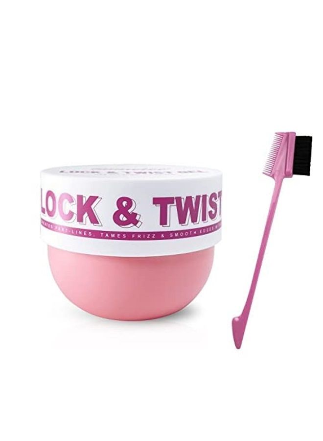 Twist and Lock Gel, Braid Gel for Afro Hair, Braid Gel Extreme Hold Gel for Men and Women, Lock Gel with Brush. 200g/7.05Oz