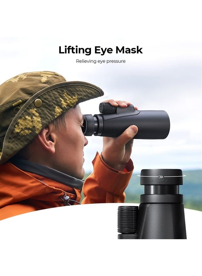12X50 HD Monoculars, Monoculars Telescope for Adults with BAK4 Prism & FMC Lens, Waterproof Monocular Scope with Dual Focus for Bird Watching Hunting Wildlife Hiking Traveling