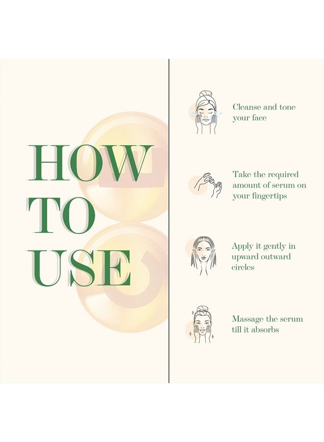 Vitamin C & Vitamin E Age Defying Face Serum | Lightweight Naturally Glowing Serum For All Skin Types | Helps Repair Skin & Wrinkles | No Parabens & Sulphates (10 ml/0.34 Fl Oz)