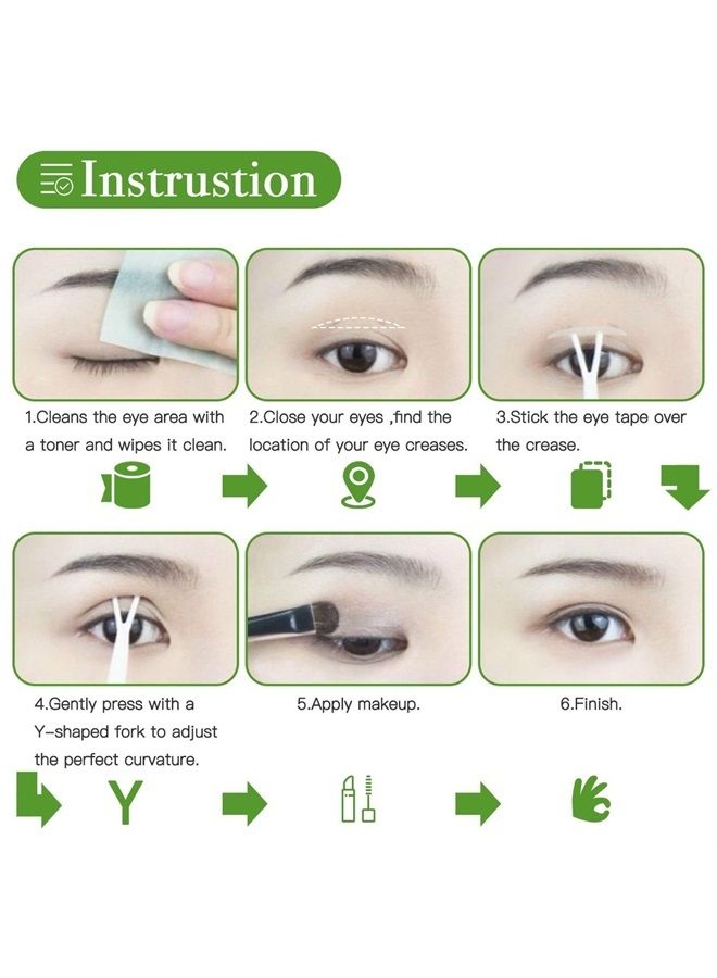 5MM Eyelid Tapes，280pcs Invisible Eyelid Correction strips Beauty Tools, Medical-use Fiber Eyelid Lift Striper(Sticky on One side), Instant Eye Lift Without Surgery, Perfect for Uneven Mono-Eyelids