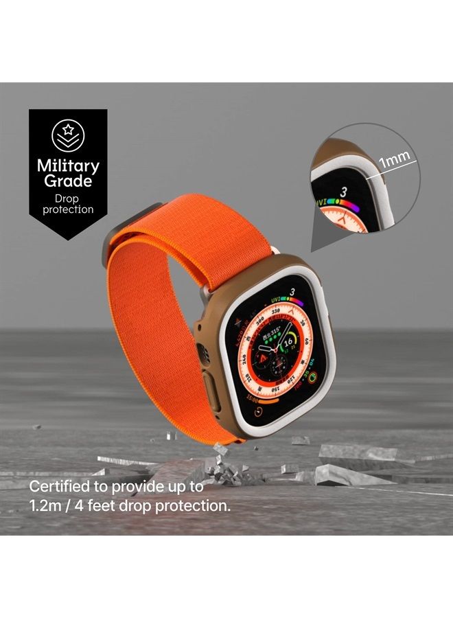 RHINOSHIELD Bumper Case Compatible with Apple Watch Ultra - [49mm] | Slim Protective Cover - Lightweight, Shock Absorbent, Non-Slip - Classic Black