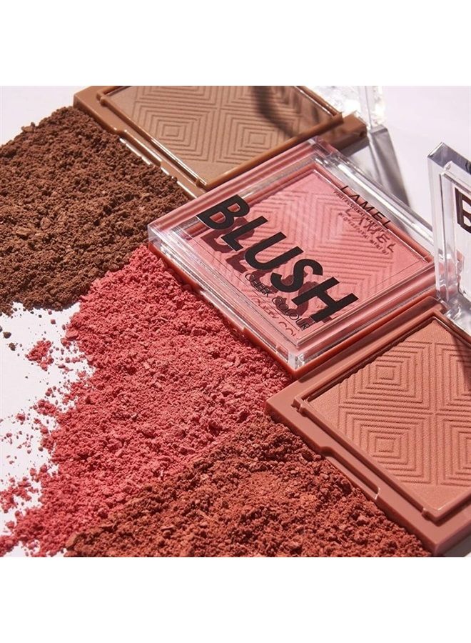 Blush Cheek Coral Color Mini - Natural, Lightweight, Smooth, Blendable Powder - Shading & Contouring - 4 Universal Shades - Cruelty Free - № 403 (Coral) - 3.8g / 0.13 oz