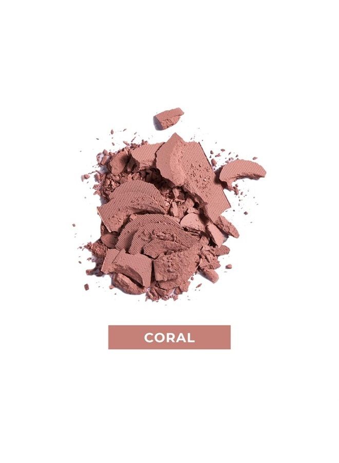 Blush Cheek Coral Color Mini - Natural, Lightweight, Smooth, Blendable Powder - Shading & Contouring - 4 Universal Shades - Cruelty Free - № 403 (Coral) - 3.8g / 0.13 oz