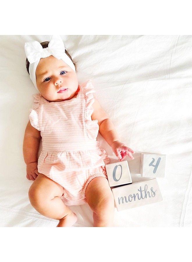 Baby Milestone Blocks Natural White Stain Pine Wood With Weeks Months Years Grade And Holidays Newborn Weekly Monthly First Year Picture Props 6 Block Milestones Age Set With Bag