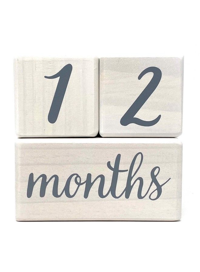 Baby Milestone Blocks Natural White Stain Pine Wood With Weeks Months Years Grade And Holidays Newborn Weekly Monthly First Year Picture Props 6 Block Milestones Age Set With Bag