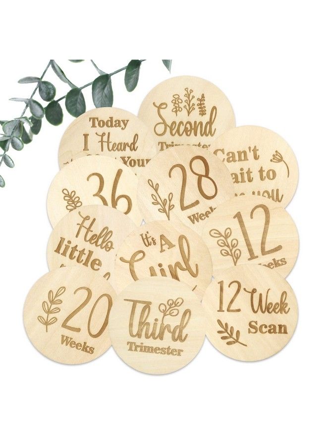 Wooden Pregnancy Journey Milestone Markers Weekly Growth Bump Tracker Milestone Discs Double Sided Baby Arrival Photo Prop Cards And Pregnancy Announcement Baby Shower Gifts For Pregnant Moms