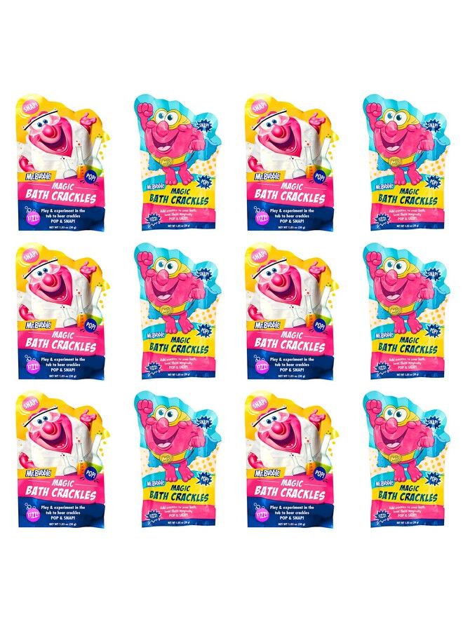 Magic Bath Crackles Fun To Add To Bubble Bath To Make Bath Time Exciting For Kids With Colorful Pops And Fizzy Snap Fun (12 Packets 1 Oz Each)