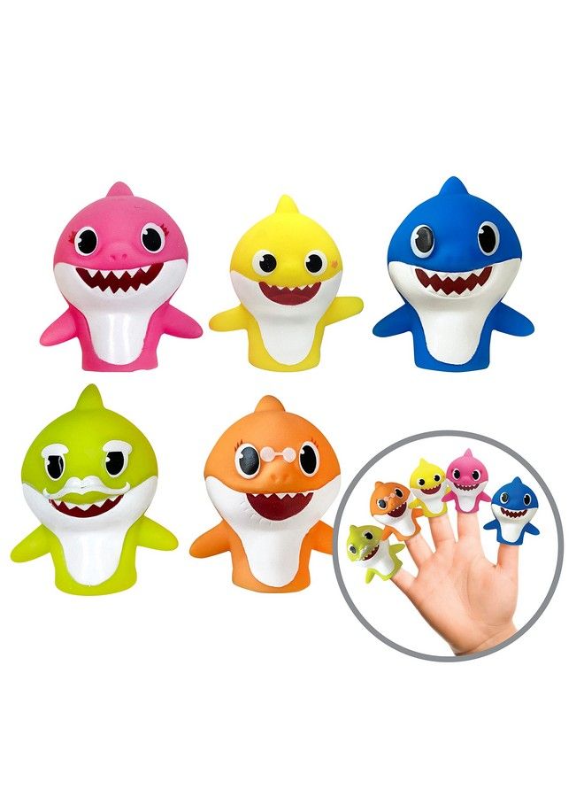 Nickelodeon Pink Fong Baby Shark Bath Toys Set For Children'S Tub Time Cups Finger Puppets And Bath Squirters Blue/Green 9 Pieces