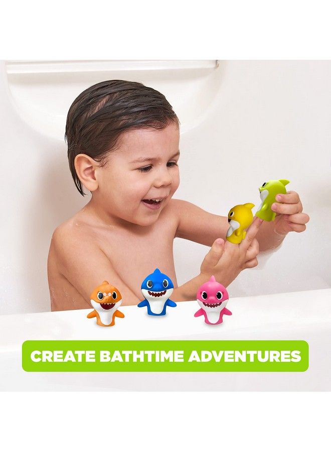 Nickelodeon Pink Fong Baby Shark Bath Toys Set For Children'S Tub Time Cups Finger Puppets And Bath Squirters Blue/Green 9 Pieces