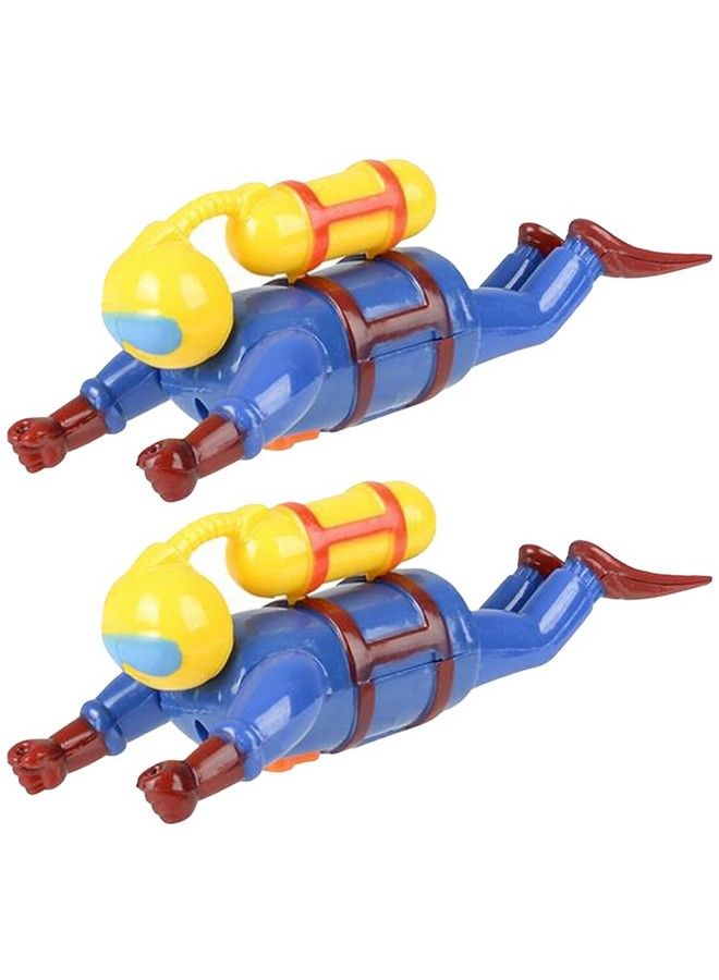 Wind Up Scuba Diver Toys For Kids Set Of 2 Swimming Water Toys Fun Bathtub Toys For Kids Underwater Party Favors For Boys And Girls Unique Goodie Bag Fillers