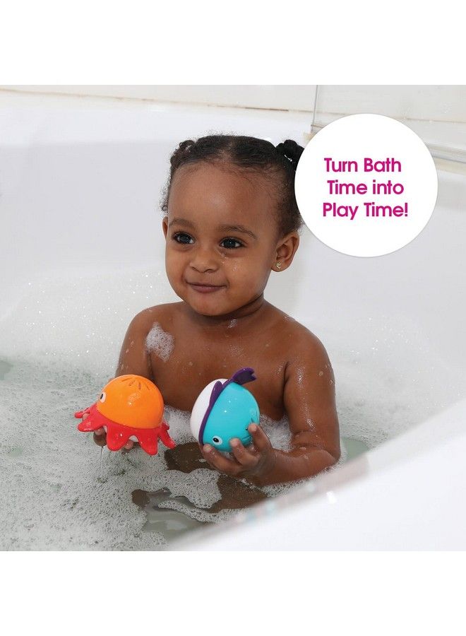 Tub Buddies 3 Toys Toddler Bath Toys Strainers Early Child Development Educational Boys & Girls Water Bath Toy Baby Bath Toys For Toddlers 1 3 Teaches Cause Effect Cognitive Skills