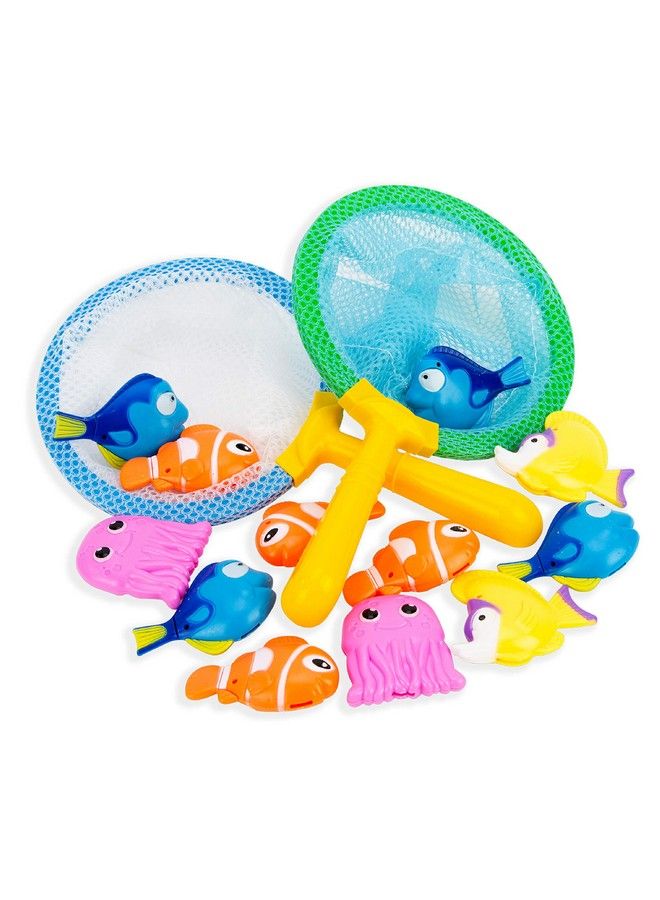 Dive & Grab Fishing Game Set 14 Pc Sinking Bath Toys For Kids Water Games & Bath Toys For Toddlers!