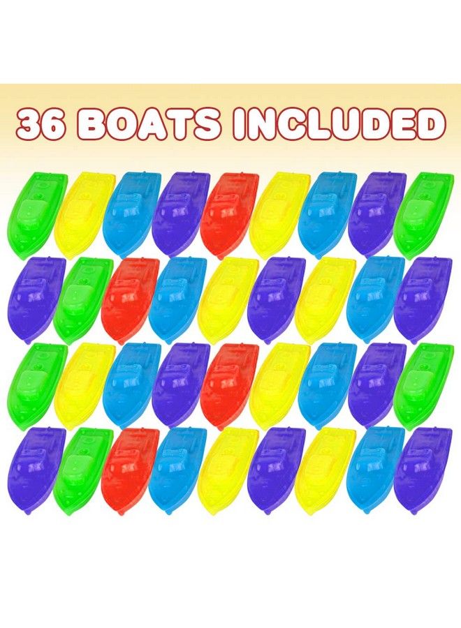 Blow Mold Toy Boats For Kids Set Of 36 Floating Plastic Pool And Bath Tub Toys In Vibrant Colors Summer Water Toys For Lake Beach Bathtub Cute Party Favors For Boys And Girls