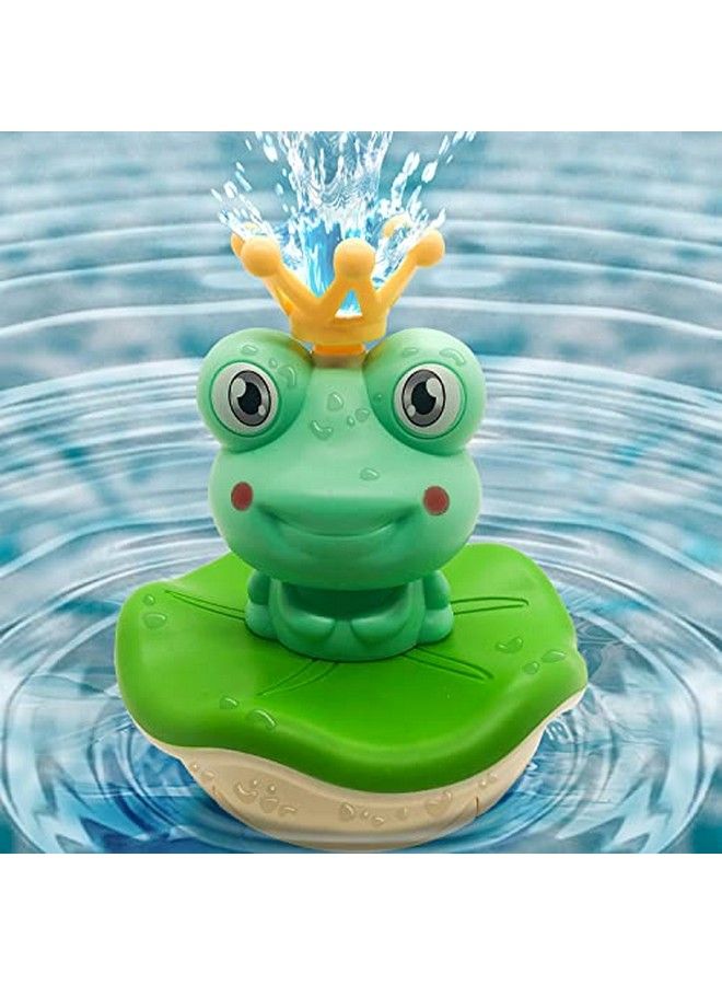 Frog Bath Sprinkler Toy Set Includes 1 Frog Fountain 4 Nozzles And 1 Ball Battery Operated Bathtub And Swimming Pool Toy For Kids Great Gift For Boys And Girls Ages 3 And Up