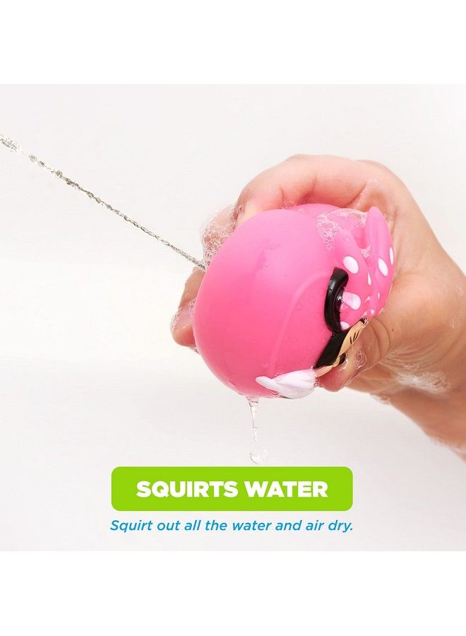 Disney Mickey And Minnie Squirt Toy Set For Childrens' Bath Time Fun Blue/Pink 4 Piece