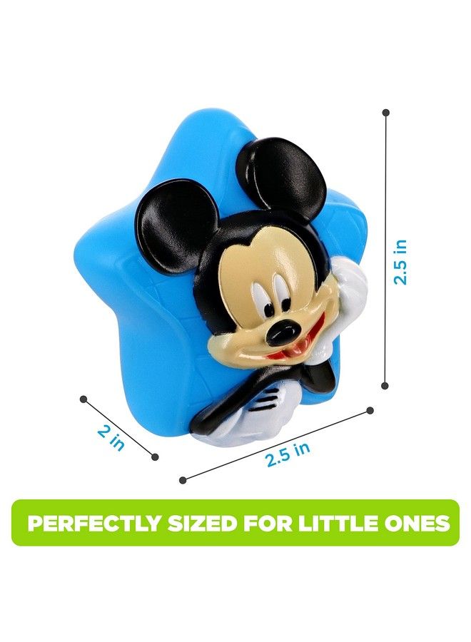 Disney Mickey And Minnie Squirt Toy Set For Childrens' Bath Time Fun Blue/Pink 4 Piece