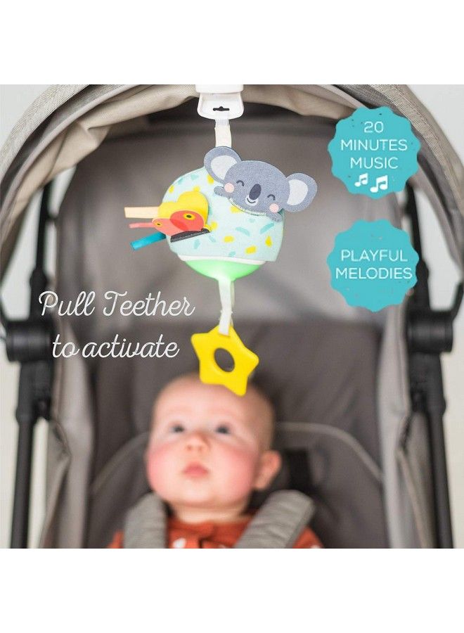 Musical Koala On The Go Pull Down Hanging Music And Lights Infant Toy ; Parent And Baby’S Travel Companion Soothe Baby Keeps Baby Relaxed While Strolling For Newborns And Up